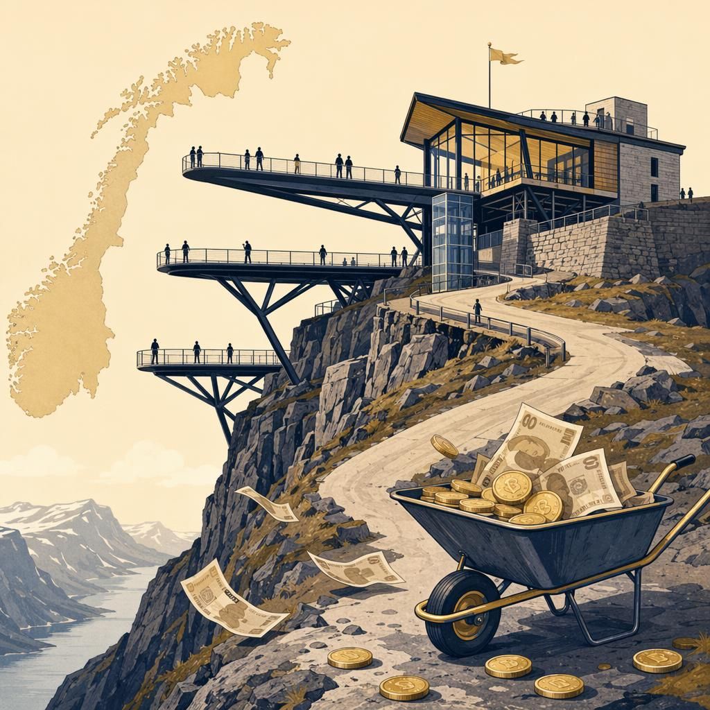 Bilde: Turistanlegget på Trollstigplatået til 195 millioner