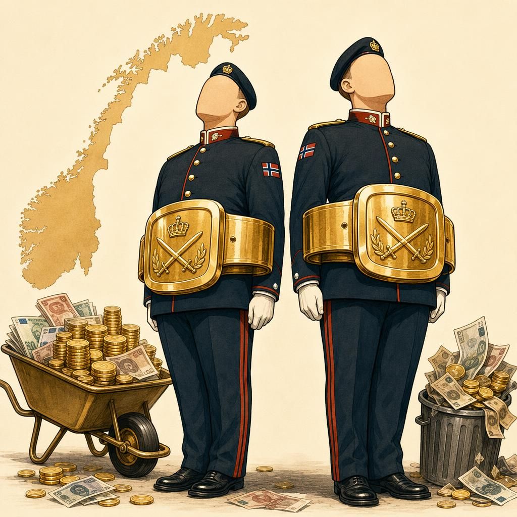 Satirisk illustrasjon: Anskaffelse av belter