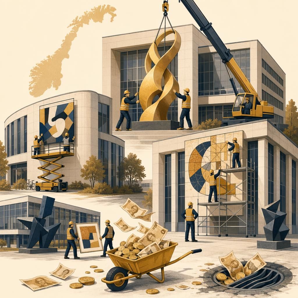 Illustrasjon: 125 millioner til kunst i nye campusbygg